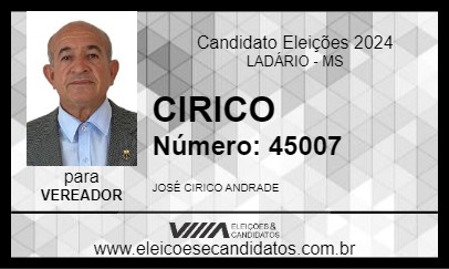 Candidato CIRICO 2024 - LADÁRIO - Eleições