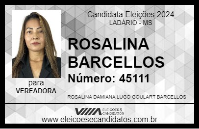 Candidato ROSALINA BARCELLOS 2024 - LADÁRIO - Eleições