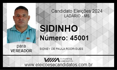 Candidato SIDINHO 2024 - LADÁRIO - Eleições