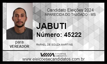 Candidato JABUTI 2024 - APARECIDA DO TABOADO - Eleições