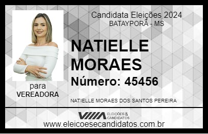 Candidato NATIELLE MORAES 2024 - BATAYPORÃ - Eleições