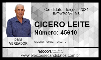 Candidato CICERO LEITE 2024 - BATAYPORÃ - Eleições