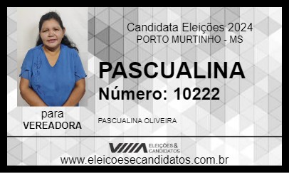 Candidato PASCUALINA 2024 - PORTO MURTINHO - Eleições