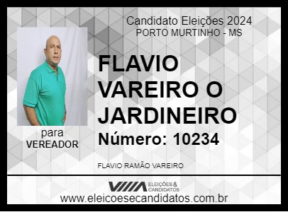 Candidato FLAVIO VAREIRO O JARDINEIRO 2024 - PORTO MURTINHO - Eleições