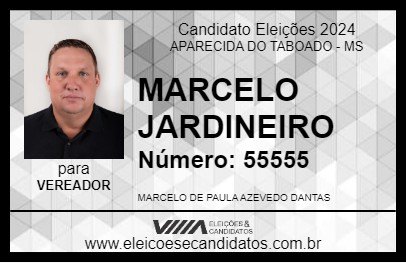 Candidato MARCELO JARDINEIRO 2024 - APARECIDA DO TABOADO - Eleições