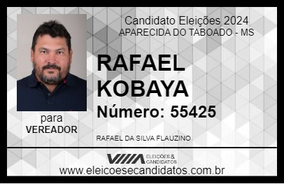 Candidato RAFAEL KOBAYA 2024 - APARECIDA DO TABOADO - Eleições