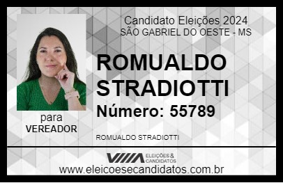 Candidato ROMUALDO STRADIOTTI 2024 - SÃO GABRIEL DO OESTE - Eleições