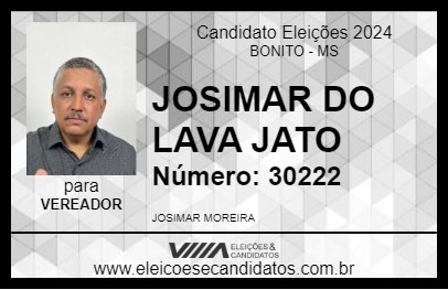 Candidato JOSIMAR DO LAVA JATO 2024 - BONITO - Eleições