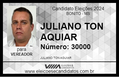 Candidato JULIANO TON AGUIAR 2024 - BONITO - Eleições