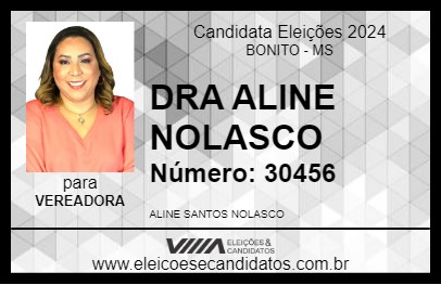 Candidato DRA ALINE NOLASCO 2024 - BONITO - Eleições