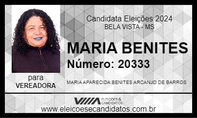 Candidato MARIA BENITES 2024 - BELA VISTA - Eleições