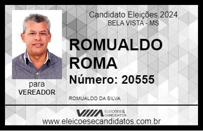 Candidato ROMUALDO ROMA 2024 - BELA VISTA - Eleições