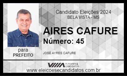 Candidato AIRES CAFURE 2024 - BELA VISTA - Eleições