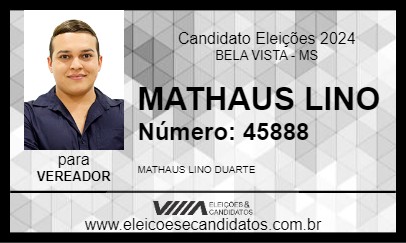 Candidato MATHAUS LINO 2024 - BELA VISTA - Eleições