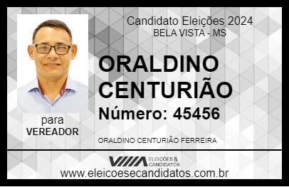 Candidato ORALDINO CENTURIÃO 2024 - BELA VISTA - Eleições