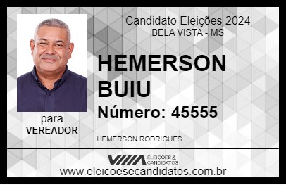 Candidato HEMERSON BUIU 2024 - BELA VISTA - Eleições