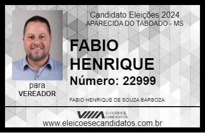 Candidato FABIO HENRIQUE 2024 - APARECIDA DO TABOADO - Eleições