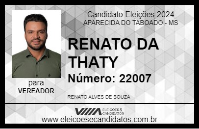 Candidato RENATO DA THATY 2024 - APARECIDA DO TABOADO - Eleições