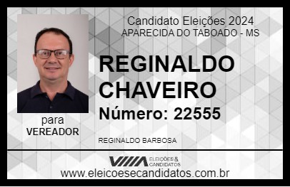 Candidato REGINALDO CHAVEIRO 2024 - APARECIDA DO TABOADO - Eleições