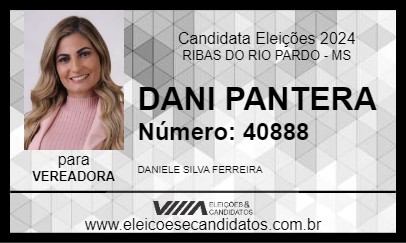 Candidato DANI PANTERA 2024 - RIBAS DO RIO PARDO - Eleições