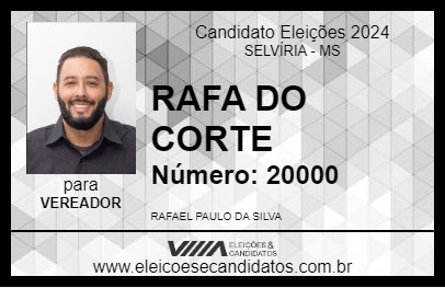 Candidato RAFA DO CORTE 2024 - SELVÍRIA - Eleições