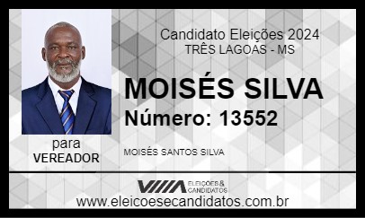 Candidato MOISÉS SILVA 2024 - TRÊS LAGOAS - Eleições