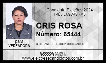 Candidato CRIS ROSA 2024 - TRÊS LAGOAS - Eleições