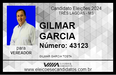 Candidato GILMAR GARCIA 2024 - TRÊS LAGOAS - Eleições