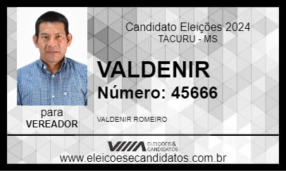 Candidato VALDENIR 2024 - TACURU - Eleições