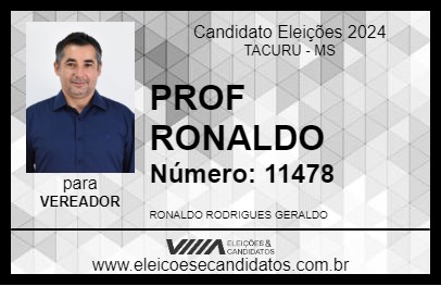 Candidato PROF RONALDO 2024 - TACURU - Eleições