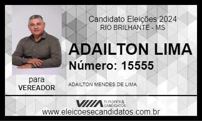 Candidato ADAILTON LIMA 2024 - RIO BRILHANTE - Eleições