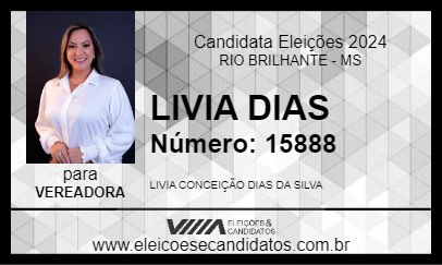 Candidato LIVIA DIAS 2024 - RIO BRILHANTE - Eleições