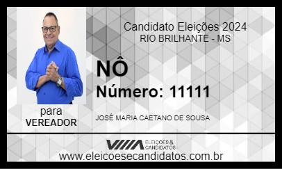 Candidato NÔ 2024 - RIO BRILHANTE - Eleições