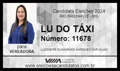 Candidato LU DO TÁXI 2024 - RIO BRILHANTE - Eleições