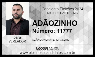 Candidato ADÃOZINHO 2024 - RIO BRILHANTE - Eleições