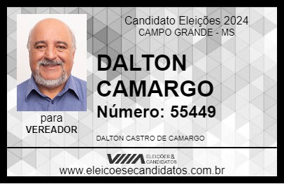 Candidato DALTON CAMARGO 2024 - CAMPO GRANDE - Eleições