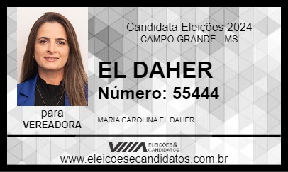 Candidato CAROL EL DAHER 2024 - CAMPO GRANDE - Eleições