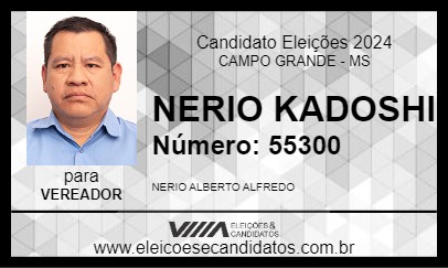 Candidato NERIO KADOSHI 2024 - CAMPO GRANDE - Eleições