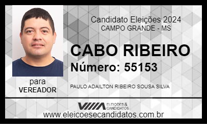 Candidato CABO RIBEIRO 2024 - CAMPO GRANDE - Eleições