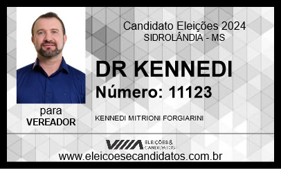 Candidato DR KENNEDI 2024 - SIDROLÂNDIA - Eleições