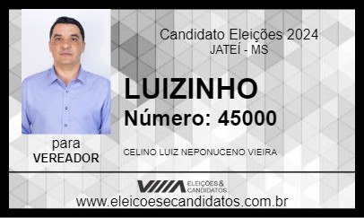 Candidato LUIZINHO 2024 - JATEÍ - Eleições