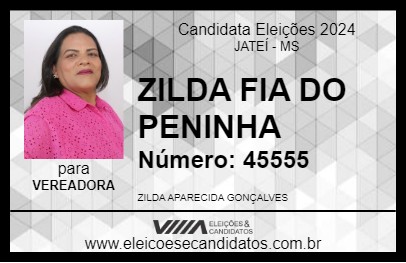 Candidato ZILDA FIA DO PENINHA 2024 - JATEÍ - Eleições