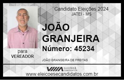 Candidato JOÃO GRANJEIRA 2024 - JATEÍ - Eleições