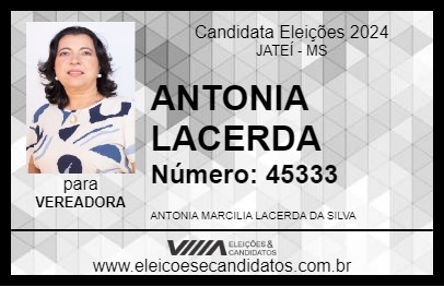 Candidato ANTONIA LACERDA 2024 - JATEÍ - Eleições