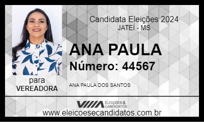 Candidato ANA PAULA 2024 - JATEÍ - Eleições