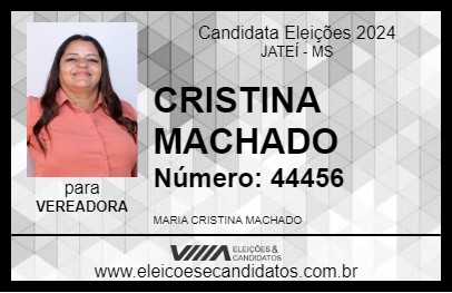 Candidato CRISTINA MACHADO 2024 - JATEÍ - Eleições