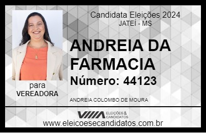 Candidato ANDREIA DA FARMACIA 2024 - JATEÍ - Eleições