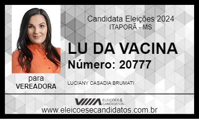 Candidato LUCIANY CASADIA 2024 - ITAPORÃ - Eleições