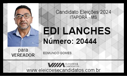 Candidato EDI LANCHES 2024 - ITAPORÃ - Eleições