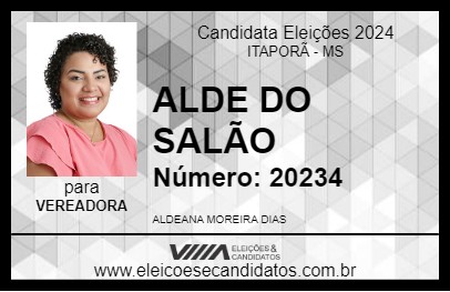 Candidato ALDE DO SALÃO 2024 - ITAPORÃ - Eleições